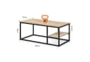 VOWNER Couchtisch Wohnzimmer Tisch Stahlrahmen Holzfarbe Bild 1