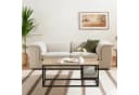 VOWNER Couchtisch Wohnzimmer Tisch Stahlrahmen Holzfarbe Bild 5