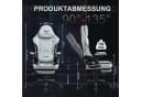 BRTHORY Gaming-Stuhl mit Verstellbarer Kopfstütze und Wippfunktion, 135°, Hellgrau Bild 1