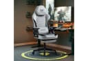 BRTHORY Gaming-Stuhl mit Verstellbarer Kopfstütze und Wippfunktion, 135°, Hellgrau Bild 2