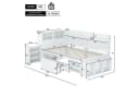 Ulife Kinderbett Jugendbett Multifunktionales Holzbett Weiß Bild 1