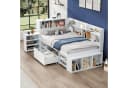 Ulife Kinderbett Jugendbett Multifunktionales Holzbett Weiß Bild 2