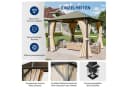 UDPATIO Pavillon 3x3 m Polycarbonat mit Vorhängen Khaki Bild 3