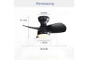Sofucor Deckenventilator mit LED-Licht & Fernbedienung Schwarz Bild 1