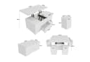 VOWNER Couchtisch Höhenverstellbarer 4-in-1 Mehrzweckcouchtisch 4 Stühle Weiß Bild 1