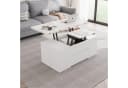 VOWNER Couchtisch Höhenverstellbarer 4-in-1 Mehrzweckcouchtisch 4 Stühle Weiß Bild 4