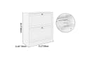 VOWNER Schuhschrank schlank 80 x 30 x 80 cm mit 2 Klappen Bild 1