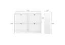 VOWNER Schuhschrank 4 Klappen 8 Fächer Weiß Bild 3