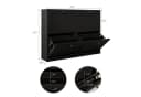 VOWNER Schuhschrank mit 4 Klappen Schwarz Flip-Design Bild 1