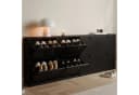 VOWNER Schuhschrank mit 4 Klappen Schwarz Flip-Design Bild 3