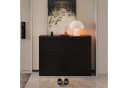 VOWNER Schuhschrank mit 4 Klappen Schwarz Flip-Design Bild 4