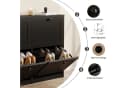 VOWNER Schuhschrank mit 4 Klappen Schwarz Flip-Design Bild 5