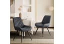 HawthyHome Esszimmerstuhl 2er Set Grau Metallbeine Bild 2