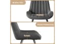 HawthyHome Esszimmerstuhl 2er Set Grau Metallbeine Bild 3