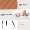 HawthyHome Esszimmerstuhl-Set 4er Beige Ergonomisch Metallbeine Bild 3