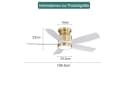 Sofucor Deckenventilator 5 Flügel Gold 107 cm Bild 1
