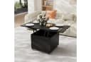 VOWNER Couchtisch Höhenverstellbar, 3-in-1-Multifunktions Wohnzimmer-Esstisch Schwarz Bild 2