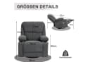 BRTHORY Massagesessel Relaxsessel mit Massagefunktion, Fernsehsessel, 360°drehbar Bild 1
