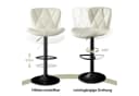 HawthyHome Barhocker 2er Set Höhenverstellbar Grau Kunstleder Bild 4