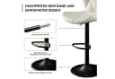HawthyHome Barhocker 2er Set Höhenverstellbar Grau Kunstleder Bild 5