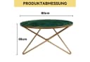 HOLTICO Couchtisch Rund 80 cm Pflanzentisch Outdoor Marmormuster Bild 1