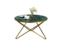 HOLTICO Couchtisch Rund 80 cm Pflanzentisch Outdoor Marmormuster Bild 2