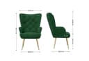 HawthyHome Polsterstuhl Grün Retro-Sessel Bild 1