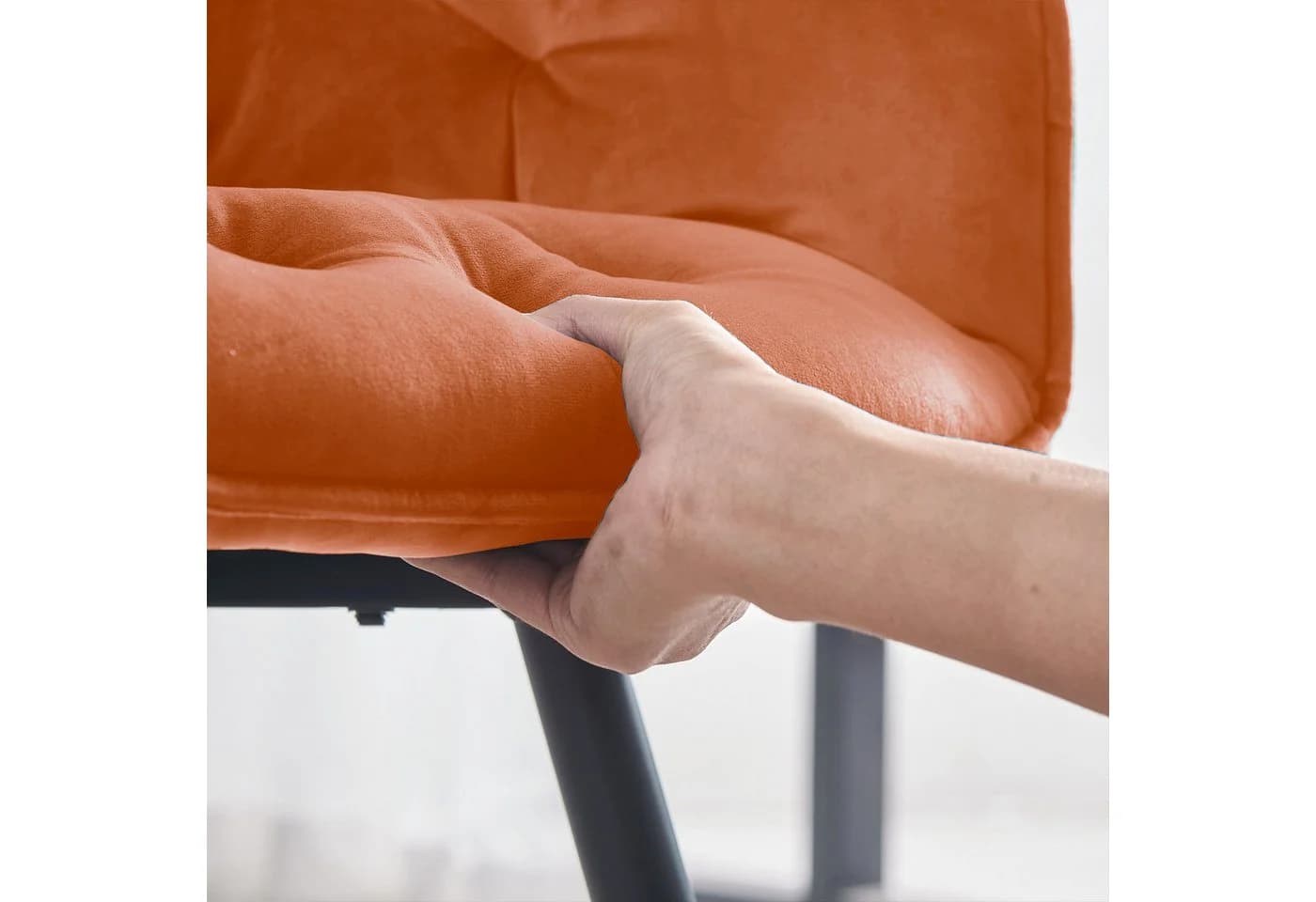 JYMTOM Esszimmerstuhl Orange Samt - Bild 5