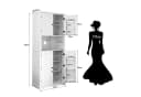 HOLTICO Hochschrank Küchenschrank mit Arbeitsplatte, Buffetschrank, Esszimmerschrank 183cm Bild 1