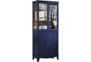 HOLTICO Hochschrank 183 cm Glasküchenschrank 4 Türen Blau Bild 3