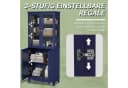 HOLTICO Hochschrank 183 cm Glasküchenschrank 4 Türen Blau Bild 5