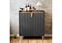 HOLTICO Weinschrank Multifunktionaler Bar-Schrank mit 9 Flaschenregalen, 6 Glas-Halterungen, Schublade & Regalen Bild 4