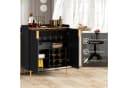 HOLTICO Weinschrank Multifunktionaler Bar-Schrank mit 9 Flaschenregalen, 6 Glas-Halterungen, Schublade & Regalen Bild 5