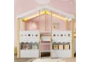 Ulife Kinderbett Hausform mit LED-Beleuchtung und Schubladen Bild 3