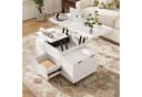 VOWNER Couchtisch 3-in-1 Multifunktions-Couchtisch mit Schublade & 4 Hockern Bild 4