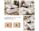 VOWNER Couchtisch 3-in-1 Multifunktions-Couchtisch mit Schublade & 4 Hockern Bild 5