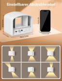 GeyouLux Wandleuchte 5000mAh Aufladbar Schwarz/Weiß LED-Lampe mit Bewegungsmelder Bild 1
