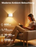 GeyouLux Wandleuchte 5000mAh Aufladbar Schwarz/Weiß LED-Lampe mit Bewegungsmelder Bild 4