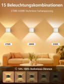 GeyouLux Wandleuchte 5000mAh Aufladbar Schwarz/Weiß LED-Lampe mit Bewegungsmelder Bild 5