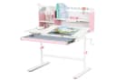 JOYLDIAS Kinderschreibtisch Rosa mit Bücherregal, Schubladen & Haken Bild 2
