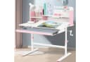 JOYLDIAS Kinderschreibtisch Rosa mit Bücherregal, Schubladen & Haken Bild 3