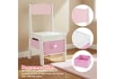JOYLDIAS Schminktisch 2 in 1 Rosa LED-Spiegel Prinzessin Frisiertisch Bild 5