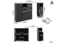 Ulife Bartisch mit Marmor-Arbeitsplatte und offenem Stauraum, 210x30x100,9 cm Bild 1