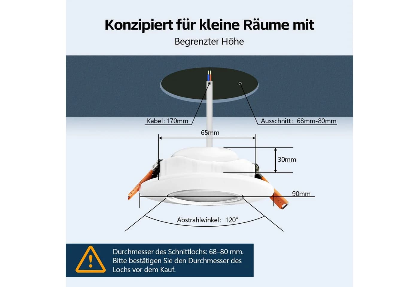 GeyouLux LED Einbaustrahler 10er Set Dimmbar Schwenkbar