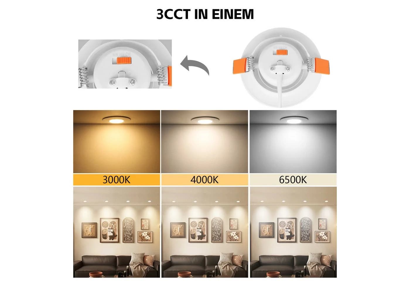 GeyouLux LED Einbaustrahler 10er Set Dimmbar Schwenkbar - Bild 5