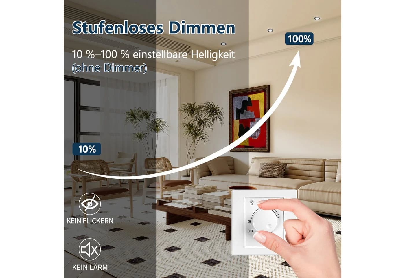 Einbaustrahler Ultra Flach, Dimmbar, Schwenkbar - Bild 3
