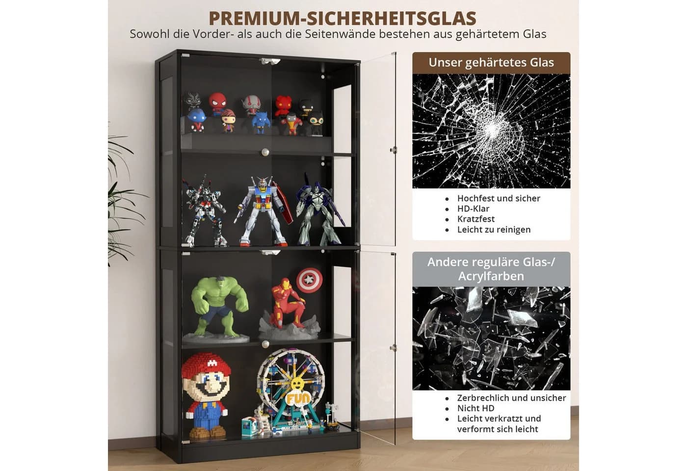 Moderne Glasvitrine in klarer Farbe - Bild 3