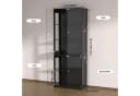 VOWNER Glasvitrine mit 3-Farben-LED - Bewegungssensor 5 Regale Bild 1
