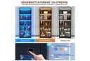 VOWNER Glasvitrine mit 3-Farben-LED - Bewegungssensor 5 Regale Bild 4