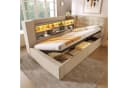 Ulife Polsterbett mit LED, Bettkasten & USB-Anschlüssen Beige Bild 2